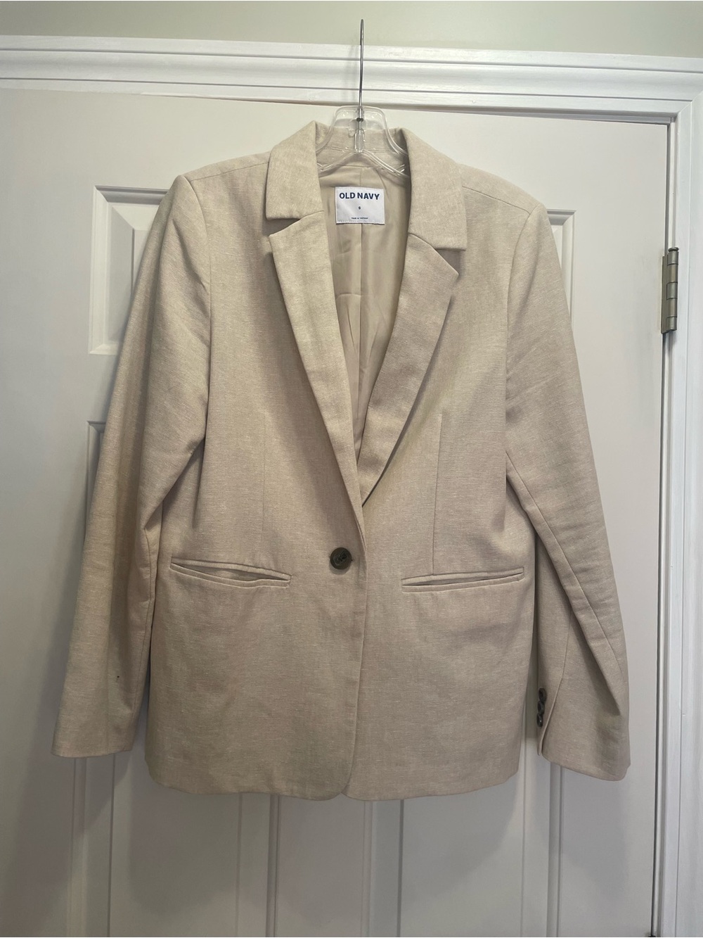 Old Navy Neutral Beige Single-Button Women's Blazer Size Small